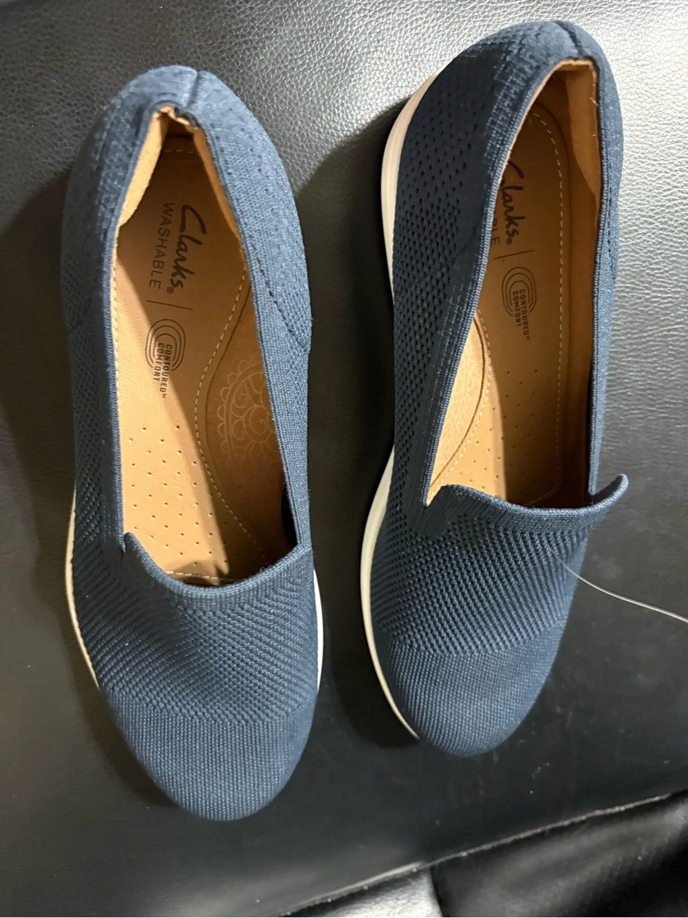 Clarks Women's Slip-On Knit Loafers in Blue
